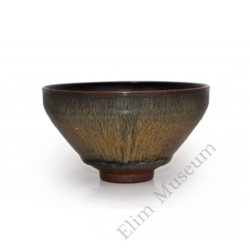 1449 A Jian-Ware rabbit fur  flambe bowl 